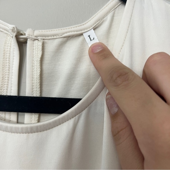 NWOT - White Cream Jumpsuit - size Large - Picture 3 of 5